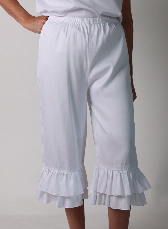 Making Believe Women's Renaissance Ruffle Bloomers (Women's Small 4-6, White) - Image 2